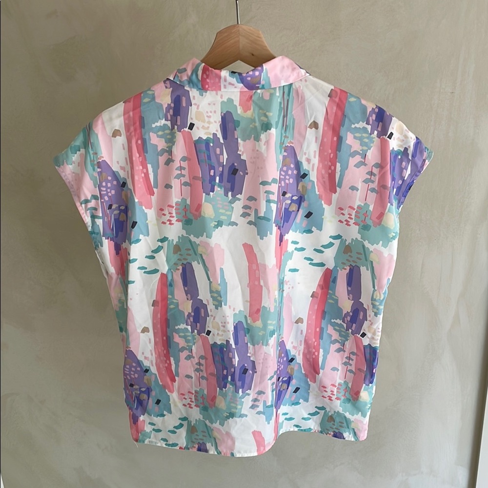 Colorful Abstract Women's Top - Picture 3 of 3